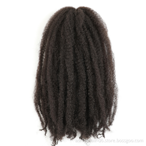 18 Inch 60G Cheap Afro Twist Kinky Hair Extension Marley Braid For Black Women